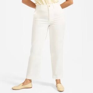 Everlane Lightweight Relaxed Chino Pants Women’s Size 12 in Bone White - EUC!